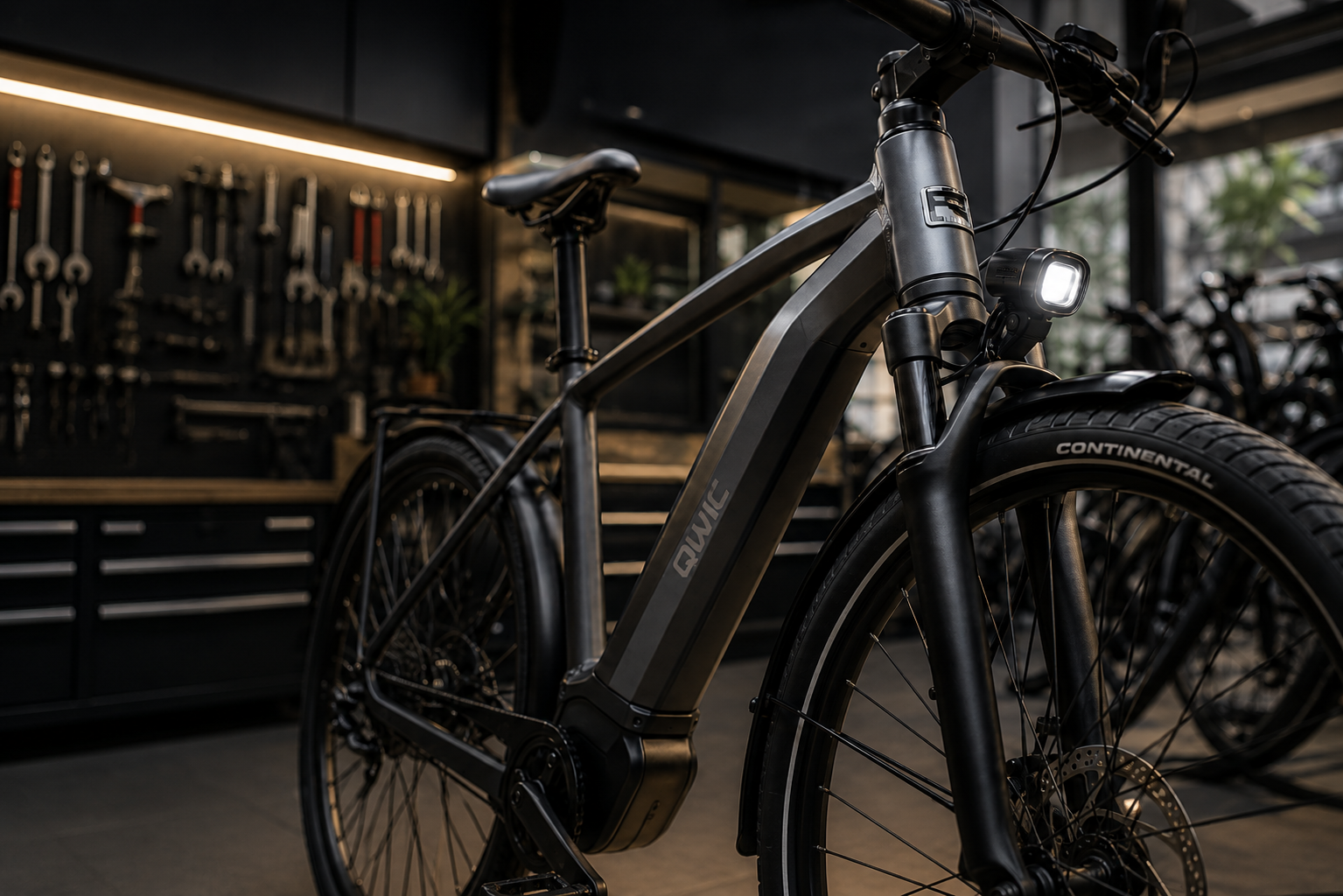 E-bike close-up in de winkel
